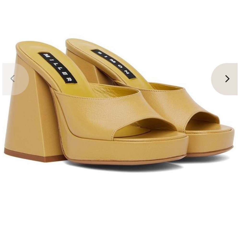 SIMONMILLER SLICE HEELED SANDALS - BUTTER